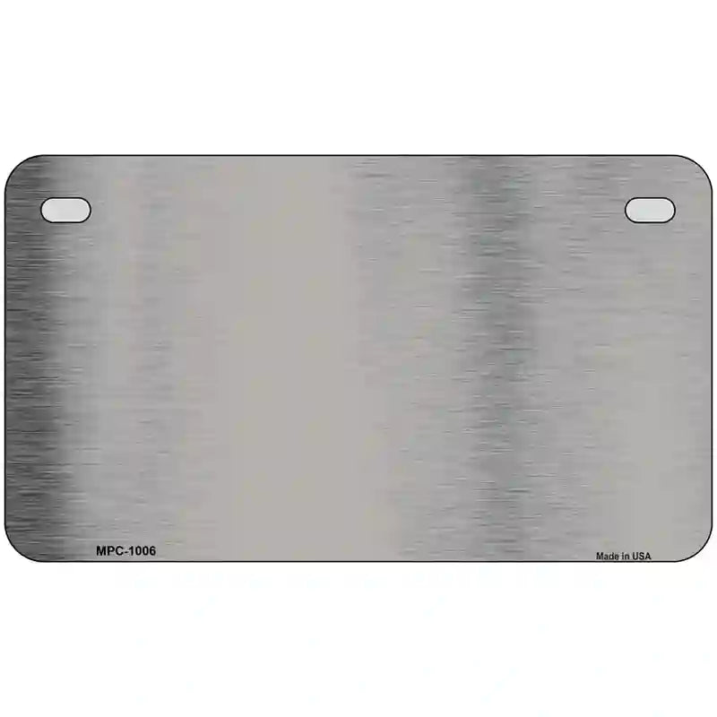 Grey Metallic Solid Metal Novelty License Plate 7" x 4" (MP)