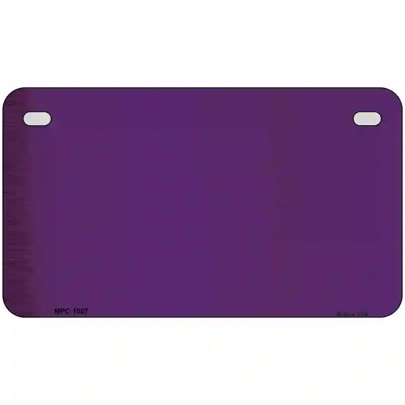 Purple Metallic Solid Metal Novelty License Plate 7" x 4" (MP)