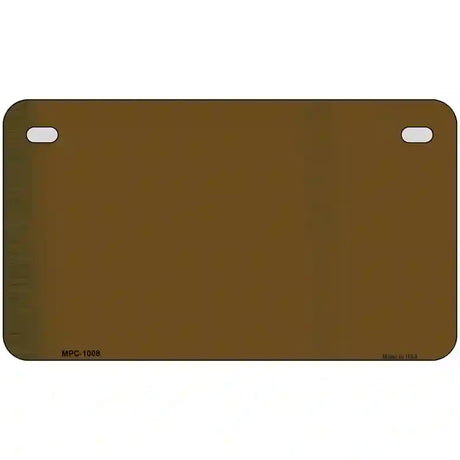 Brown Metallic Solid Metal Novelty License Plate 7" x 4" (MP)