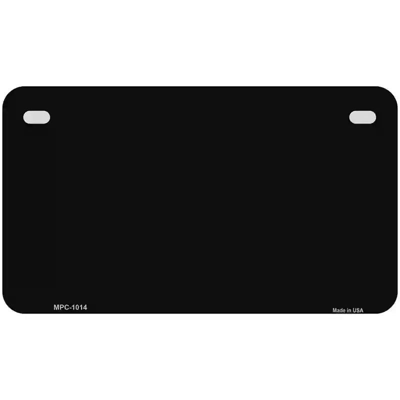 Black Metallic Solid Metal Novelty License Plate 7" x 4" (MP)