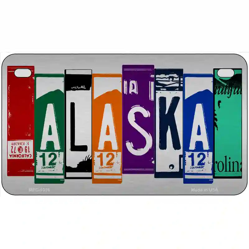 Alaska License Plate Art Metal Novelty License Plate 7" x 4" (MP)