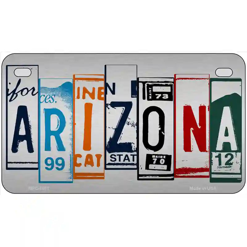 Arizona License Plate Art Metal Novelty License Plate 7" x 4" (MP)