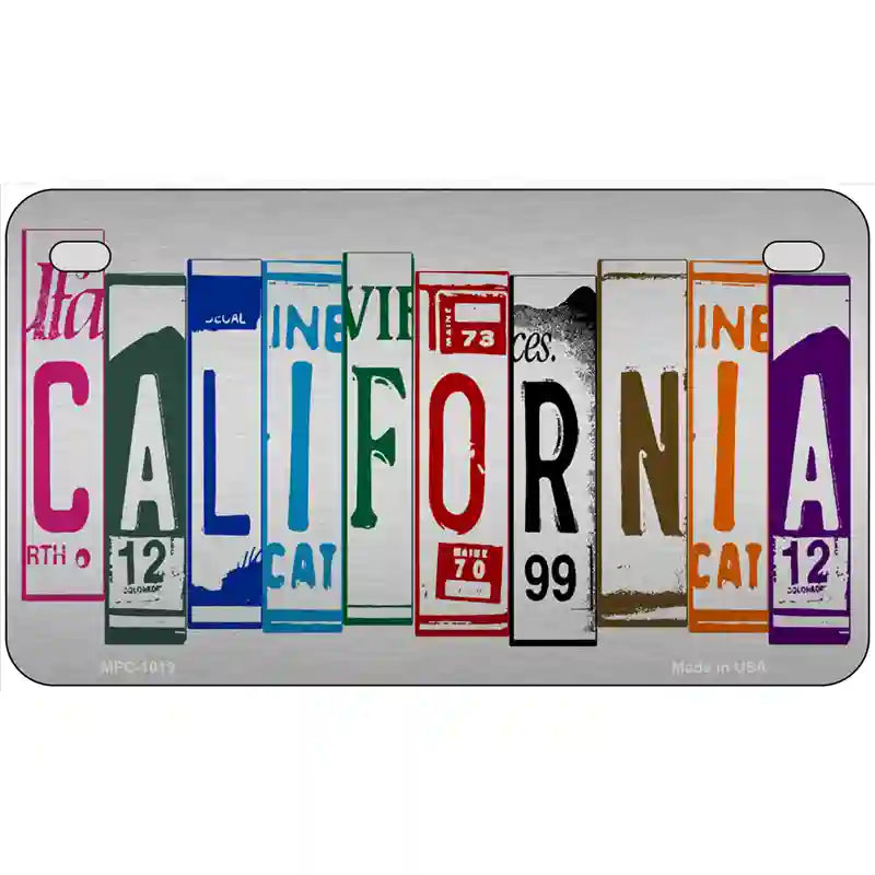 California License Plate Art Metal Novelty License Plate 7" x 4" (MP)