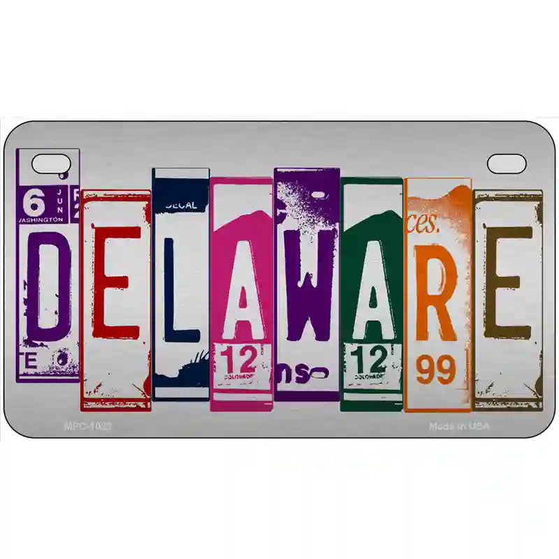 Delaware License Plate Art Metal Novelty License Plate 7" x 4" (MP)