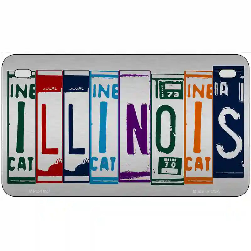 Illinois License Plate Art Metal Novelty License Plate 7" x 4" (MP)