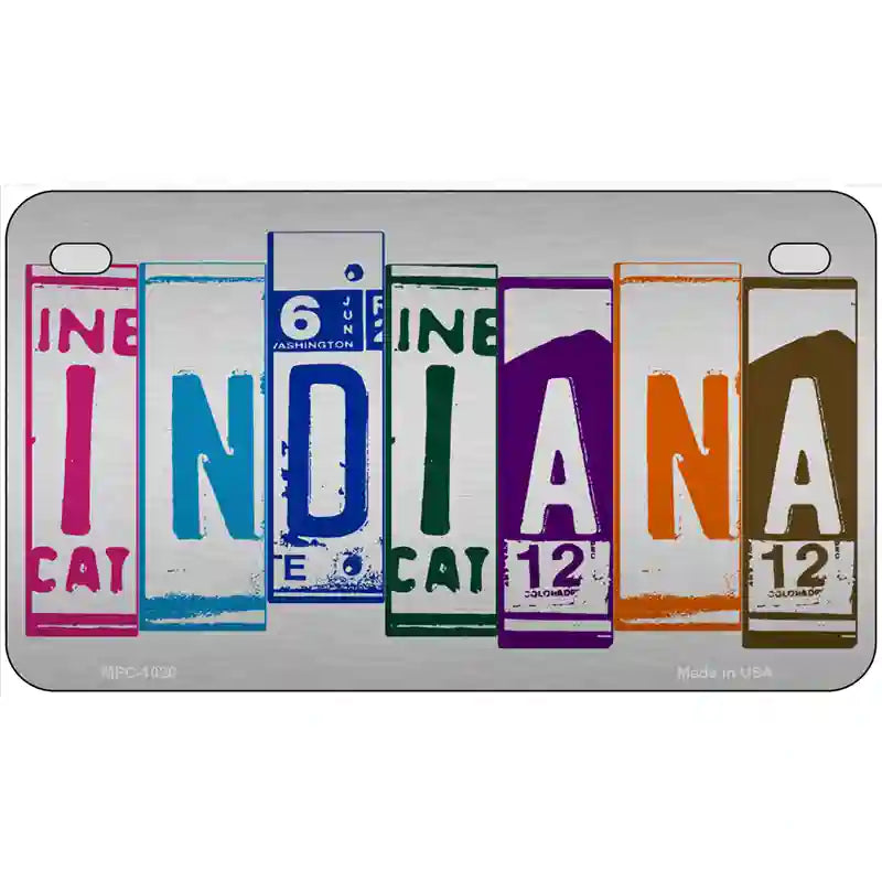 Indiana License Plate Art Metal Novelty License Plate 7" x 4" (MP)