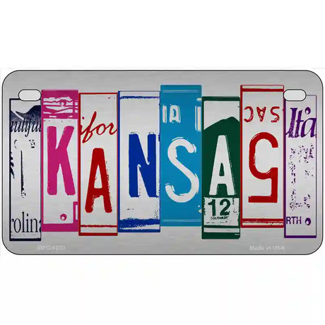 Kansas License Plate Art Metal Novelty License Plate 7" x 4" (MP)