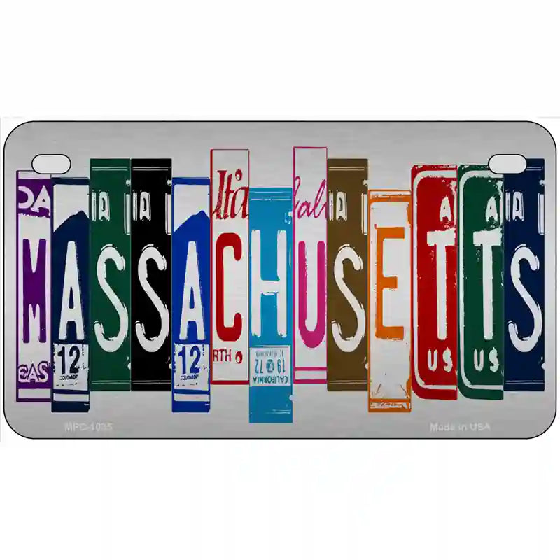 Massachusetts License Plate Art Metal Novelty License Plate 7" x 4" (MP)