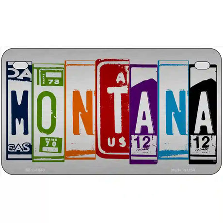 Montana License Plate Art Metal Novelty License Plate 7" x 4" (MP)