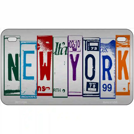 New York License Plate Art Metal Novelty License Plate 7" x 4" (MP)