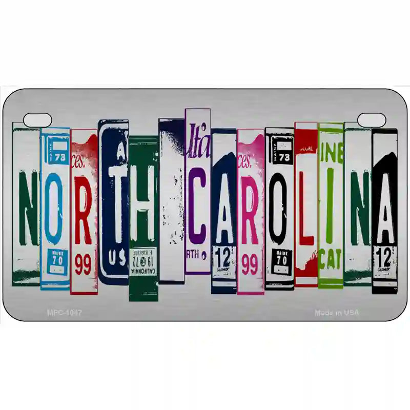 North Carolina License Plate Art Metal Novelty License Plate