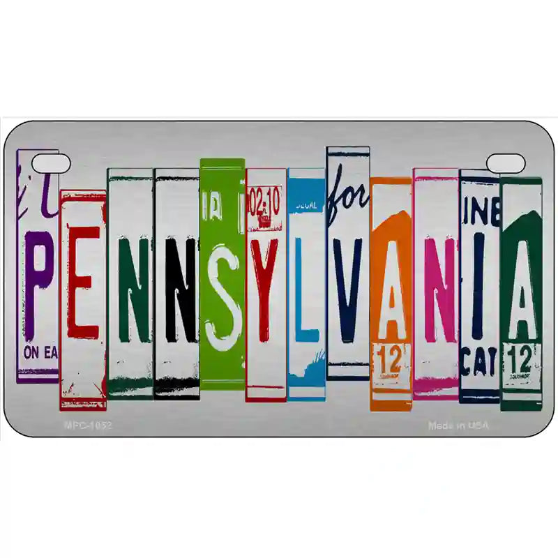 Pennsylvania License Plate Art Metal Novelty License Plate 7" x 4" (MP)