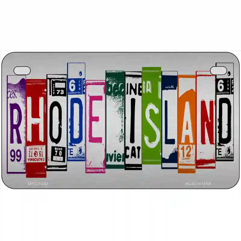 Rhode Island License Plate Art Metal Novelty License Plate 7" x 4" (MP)