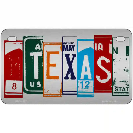 Texas License Plate Art Metal Novelty License Plate 7" x 4" (MP)