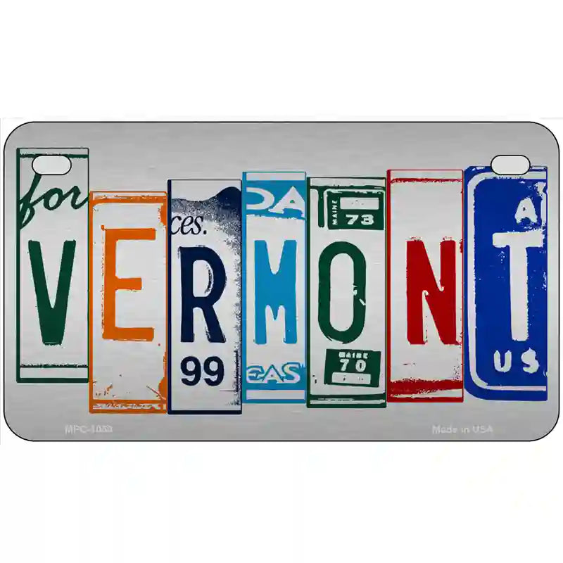 Vermont License Plate Art Metal Novelty License Plate 7" x 4" (MP)