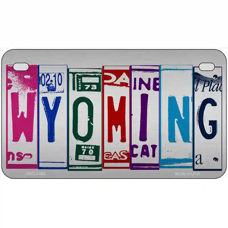 Wyoming License Plate Art Metal Novelty License Plate 7" x 4" (MP)