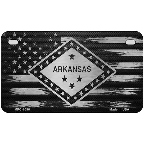 Arkansas Carbon Fiber Novelty Metal License Plate 7" x 4" (MP)