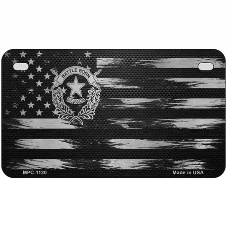 Nevada Carbon Fiber Novelty Metal License Plate 7" x 4" (MP)