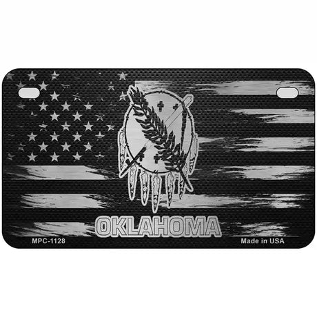 Oklahoma Carbon Fiber Novelty Metal License Plate 7" x 4" (MP)