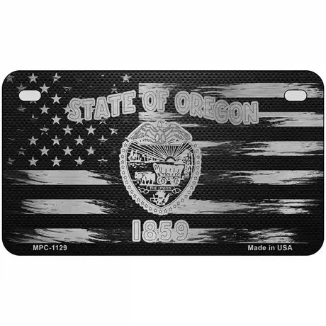 Oregon Carbon Fiber Novelty Metal License Plate 7" x 4" (MP)