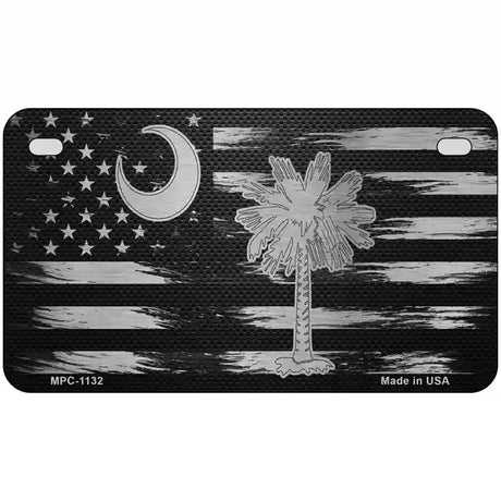 South Carolina Carbon Fiber Novelty Metal License Plate 7" x 4" (MP)