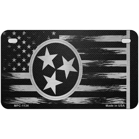 Tennessee Carbon Fiber Novelty Metal License Plate 7" x 4" (MP)