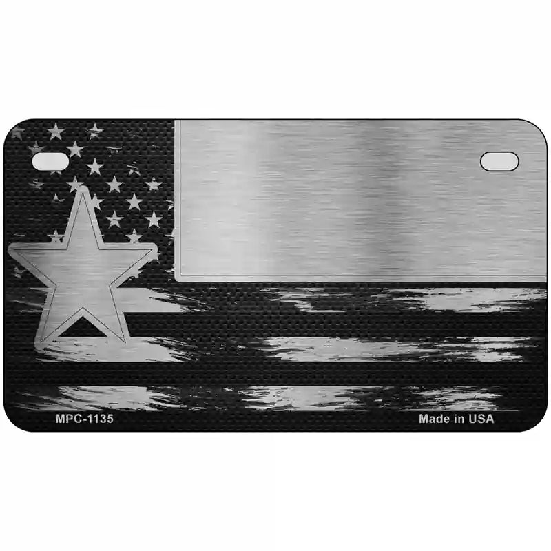 Texas Carbon Fiber Novelty Metal License Plate 7" x 4" (MP)