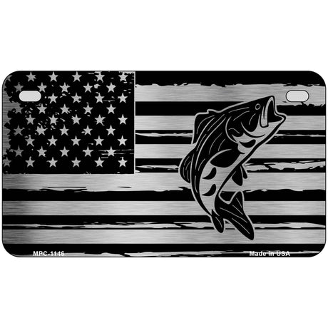 Patriotic Bass Novelty Metal License Plate LPC-1146