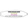 Personalized Design Your Own Custom Novelty Aluminum Mini Surfboard Magnet | 8" x 2"