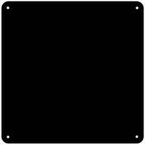 Black Solid Novelty Metal Square Sign 6" (MSQ)