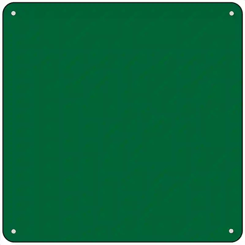 Green Solid Novelty Metal Square Sign 6" (MSQ)