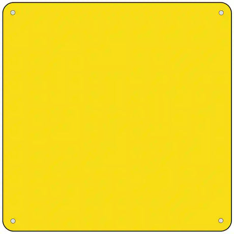 Yellow Solid Novelty Metal Square Sign 6" (MSQ)