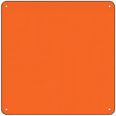 Orange Solid Novelty Metal Square Sign 6" (MSQ)