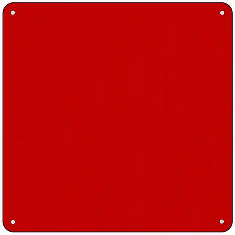 Red Solid Novelty Metal Square Sign 6" (MSQ)