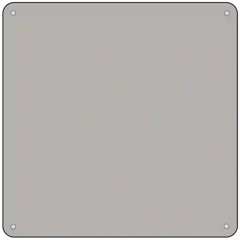 Gray Solid Novelty Metal Square Sign 6" (MSQ)