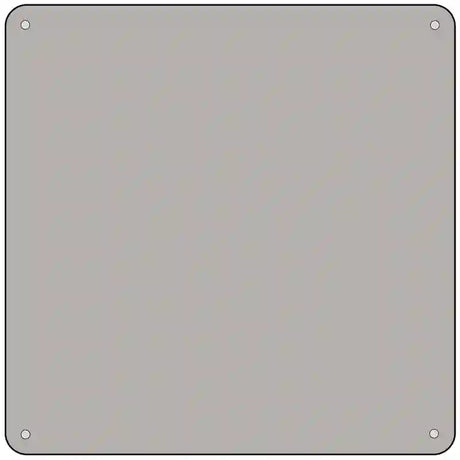 Gray Solid Novelty Metal Square Sign 6" (MSQ)