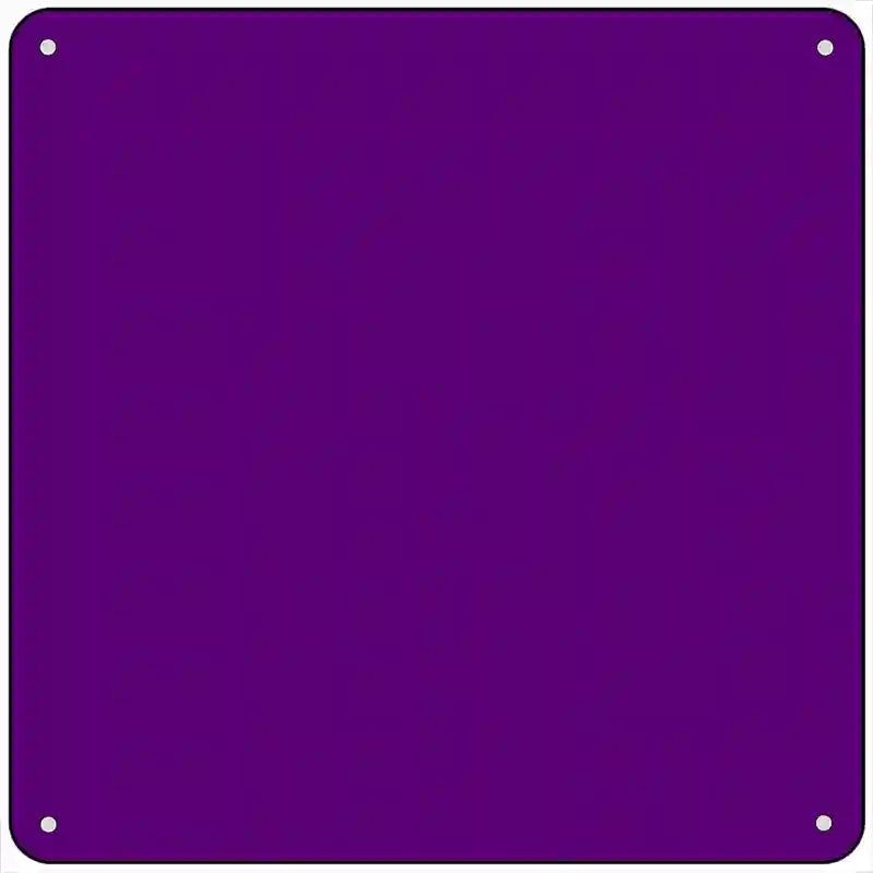 Purple Solid Novelty Metal Square Sign 6" (MSQ)