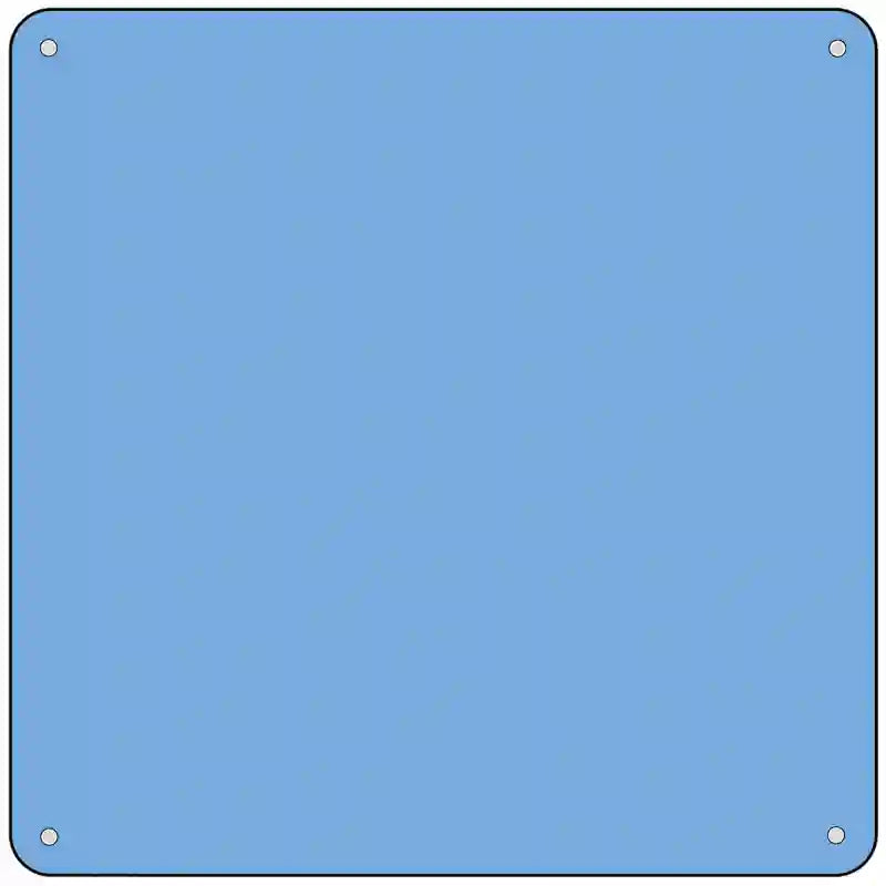 Light Blue Solid Novelty Metal Square Sign 6" (MSQ)