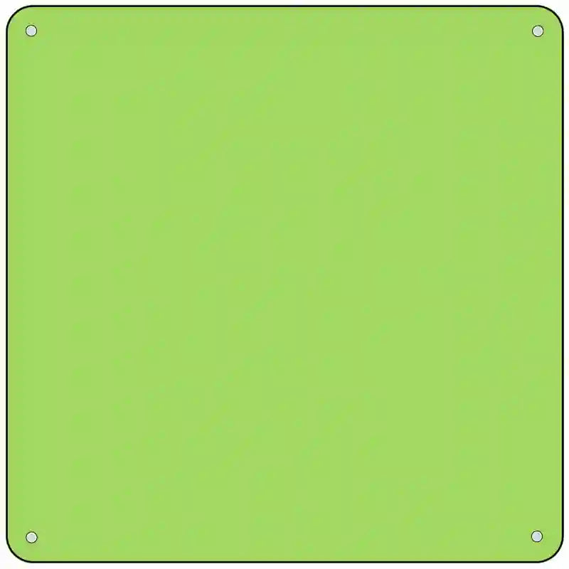 Lime Green Solid Novelty Metal Square Sign 6" (MSQ)