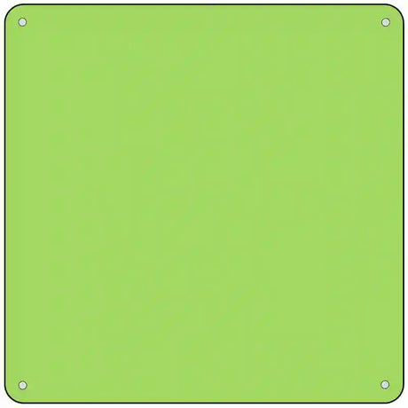 Lime Green Solid Novelty Metal Square Sign 6" (MSQ)