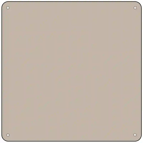 Tan Solid Novelty Metal Square Sign 6" (MSQ)