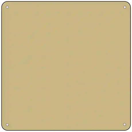 Gold Solid Novelty Metal Square Sign 6" (MSQ)