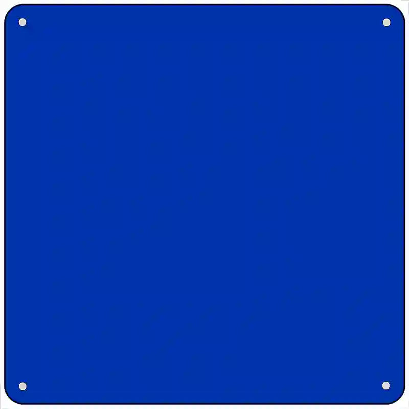 Blue Solid Novelty Metal Square Sign 6" (MSQ)