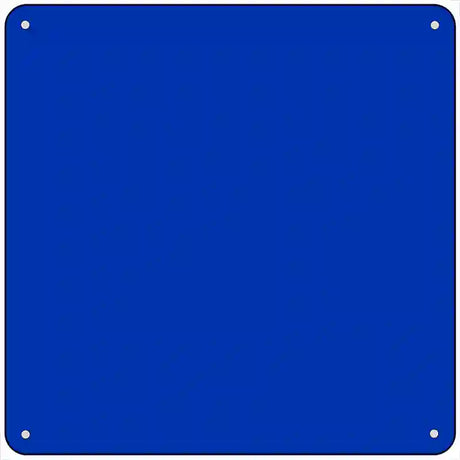 Blue Solid Novelty Metal Square Sign 6" (MSQ)