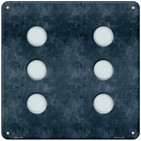 Dice Roll 6 Novelty Metal Square Sign 6" (MSQ)