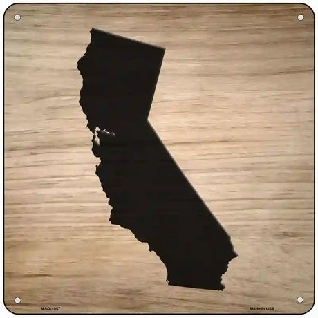 California Shape Letter Tile Novelty Metal Square Sign 6" (MSQ)