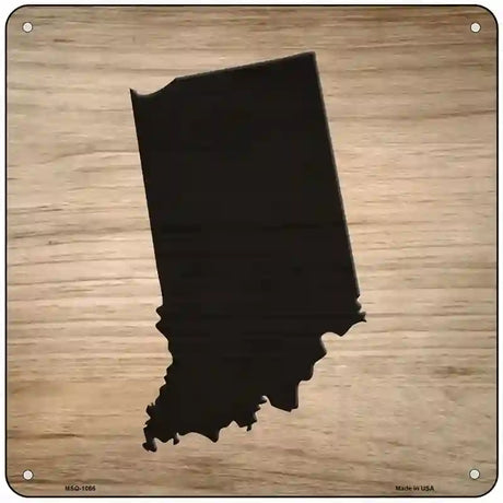 Indiana Shape Letter Tile Novelty Metal Square Sign 6" (MSQ)