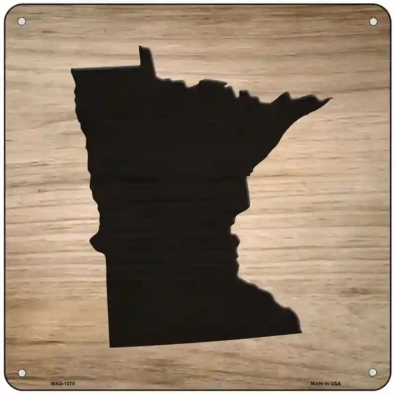 Minnesota Shape Letter Tile Novelty Metal Square Sign 6" (MSQ)