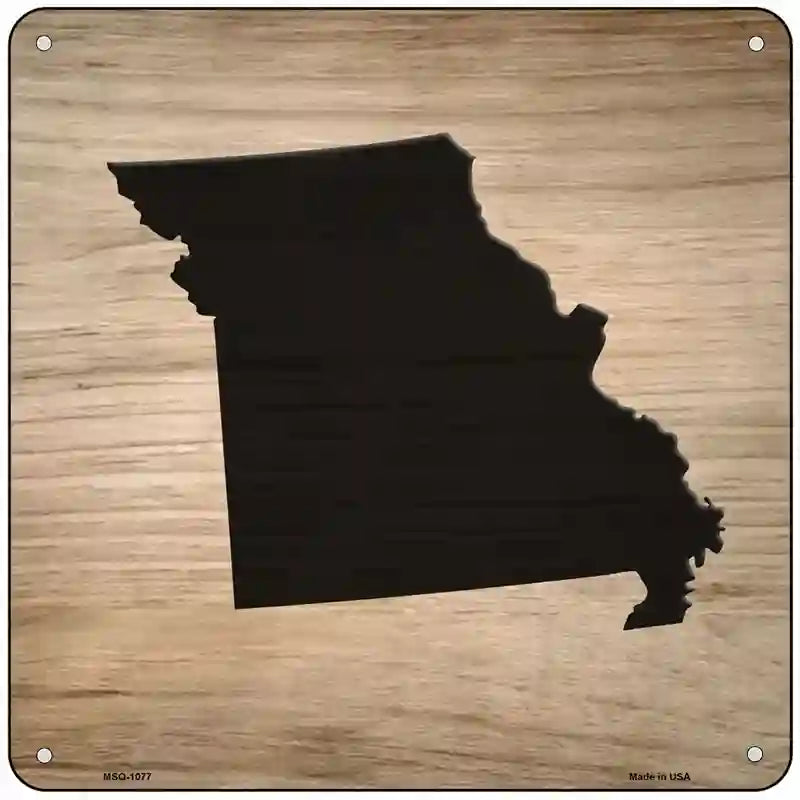 Missouri Shape Letter Tile Novelty Metal Square Sign 6" (MSQ)