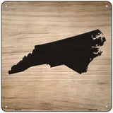 North Carolina Shape Letter Tile Novelty Metal Square Sign 6" (MSQ)